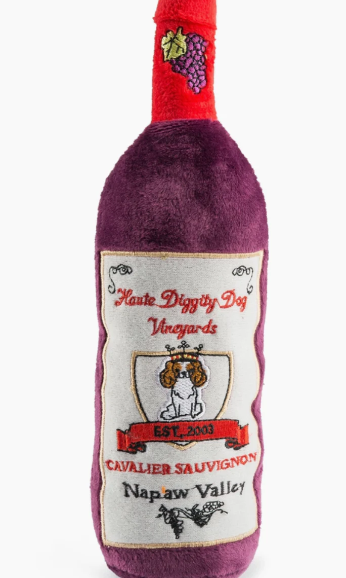 Cavalier Sauvignon Wine Bottle Dog Toy-Dog Toys-haute diggity-The Silo Boutique, Women's Fashion Boutique Located in Warren and Grand Forks North Dakota