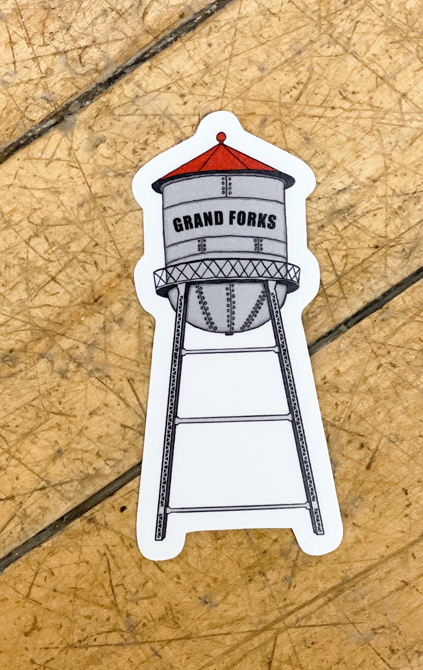Grand Forks Water Tower Sticker-Stickers-nice enough-The Silo Boutique, Women's Fashion Boutique Located in Warren and Grand Forks North Dakota