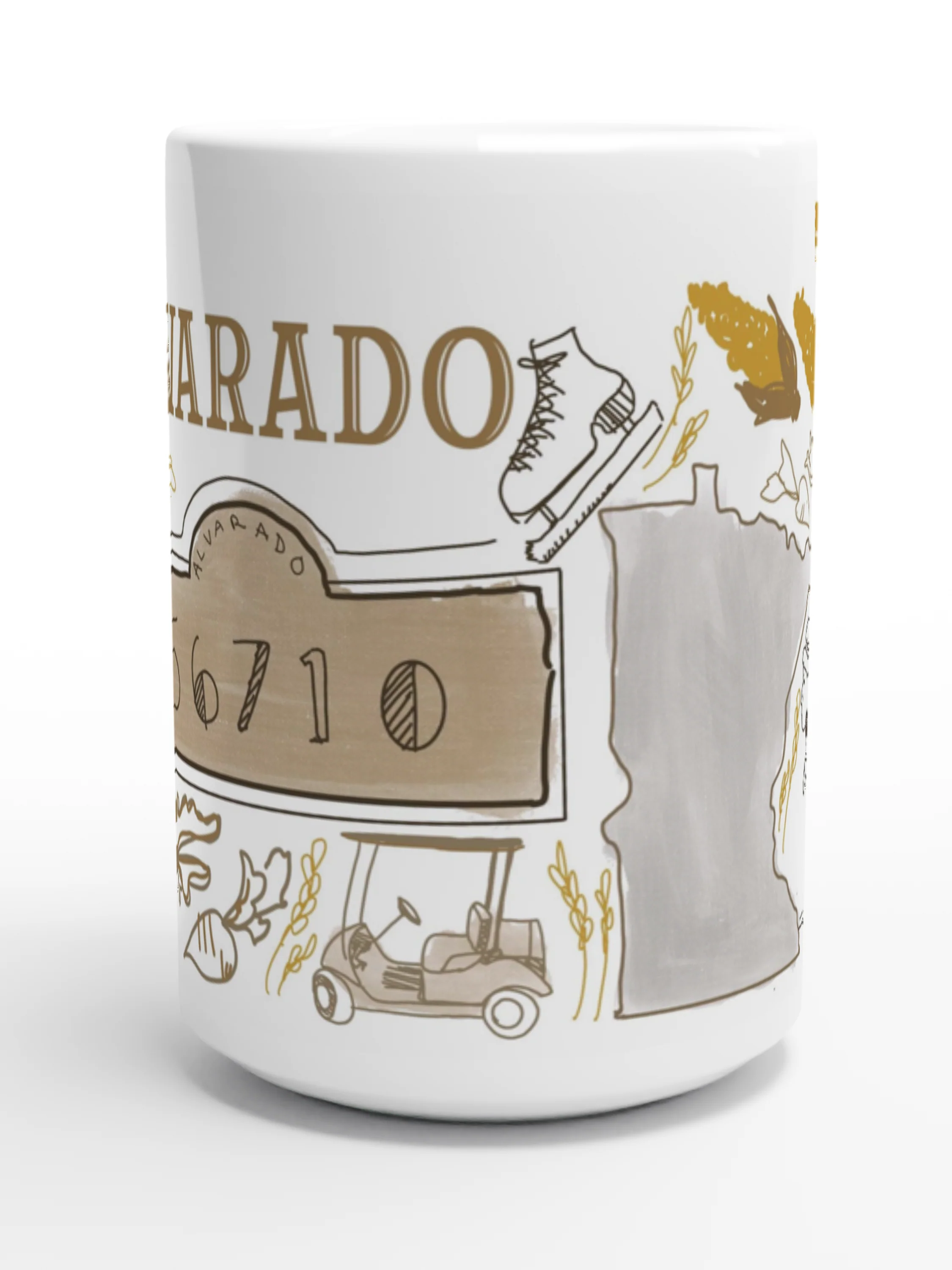 Alvarado Coffee Mug-Coffee Mugs-ivory and sage-The Silo Boutique, Women's Fashion Boutique Located in Warren and Grand Forks North Dakota